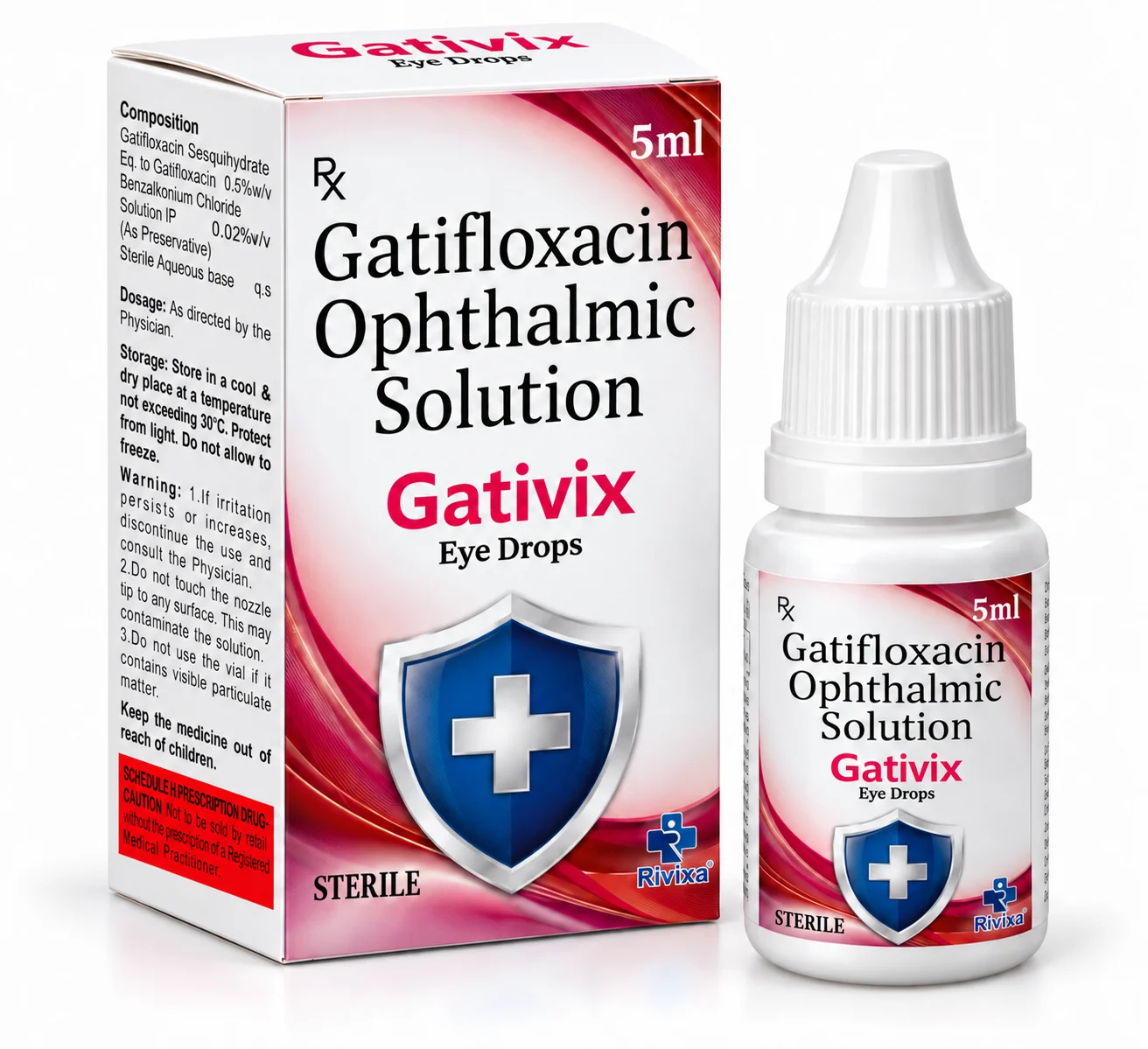 GATIVIX eye drops — illustrative carton and bottle presentation