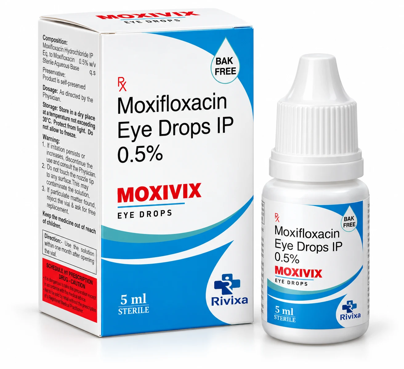 MOXIVIX eye drops — illustrative carton and bottle presentation